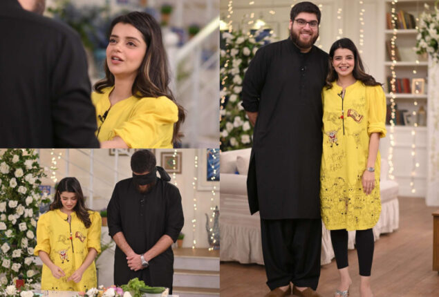 Newlywed Srha Asghar and Lala Omar appeared on Nida Yasir’s morning show