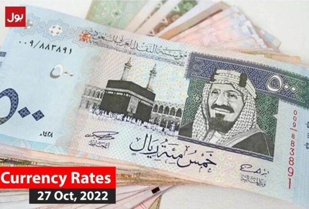 Currency Rate in Pakistan – Dollar, Euro, Pound – 27 Oct 2022