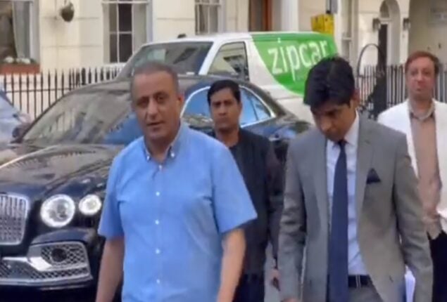 Aleem Khan, Awn Chaudhry meet Nawaz Sharif in London