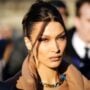 Bella Hadid closed the show during Paris Fashion Week in an iconic spray-on dress