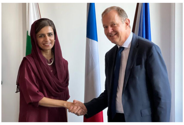 Hina Khar discusses trade ties with French minister, business leader