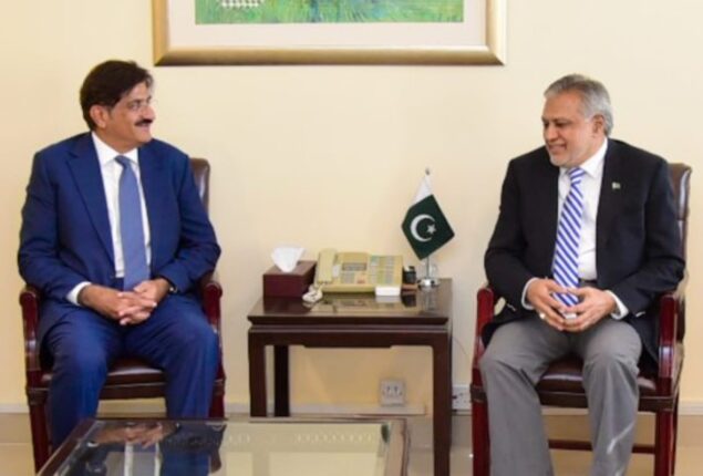 Finance minister assures support for flood victims, development in Sindh