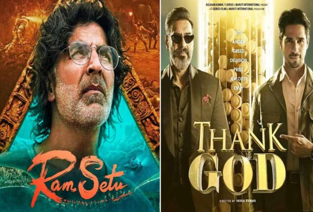 Ram Setu and Thank God underperform with a flat Sunday figure