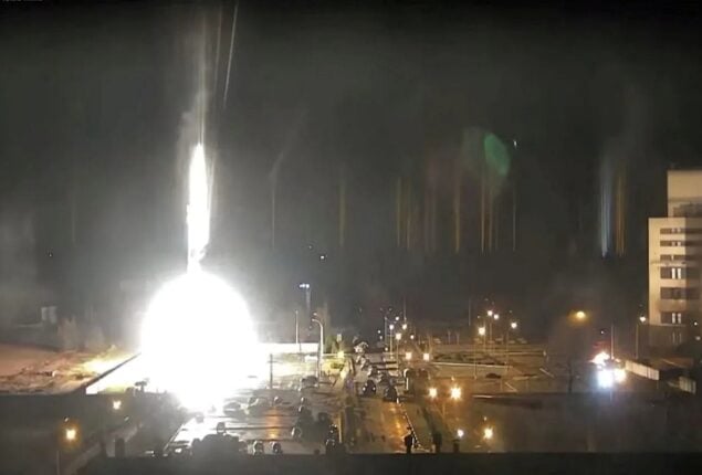 Russian shells attack Ukrainian power station