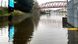 Extreme weather hits the UK, flooding rivers