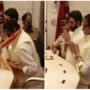 Amitabh and Abhishek twin in white at Siddhivinayak temple