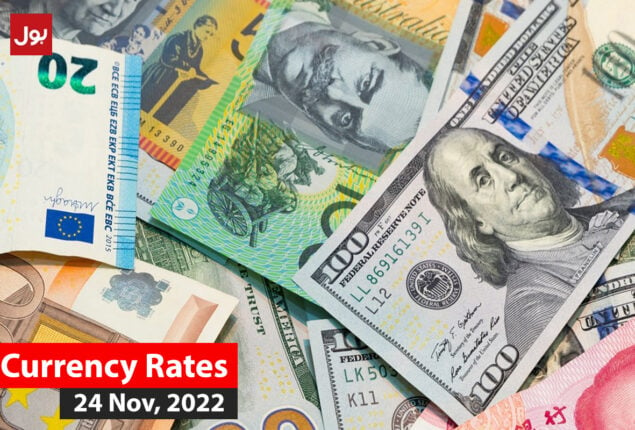 Currency Rate in Pakistan – Dollar, Euro, Pound – 24 Nov 2022