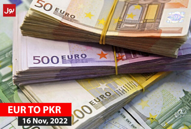 EUR TO PKR – Today Euro rate in Pakistan – 16 Nov 2022