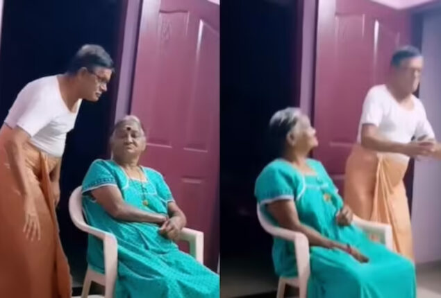 Elderly man dances to ‘Arabic Kuthu’ for wife; wholesome video