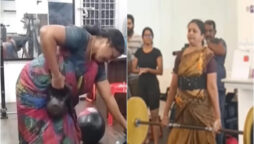 Viral: 56-year-old woman works out in sari and stuns internet