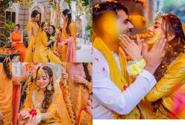 Adorable pictures from Maryam Noor and Ismail Shahid’s mehndi