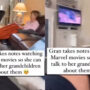 Old granny watches Marvel movies in viral video