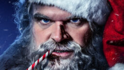 David Harbour’s ‘Violent Night’ poster has a Christmas Bite