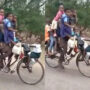 Man Riding a Bicycle with Nine Children: Viral Video