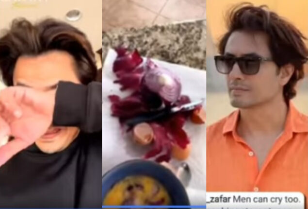 Ali Zafar breaks stereotypes as he cuts onions with teary eyes