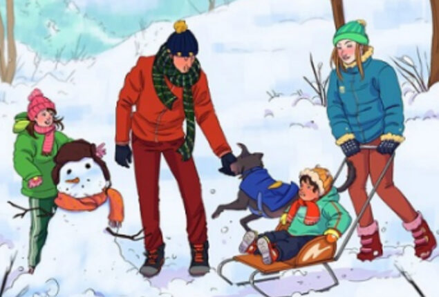 Brain Teaser: Find mistake in Family’s Winter Vacation Picture