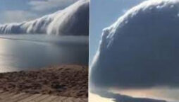 Old video of a rolling cloud on Lake Michigan has gone viral. Watch