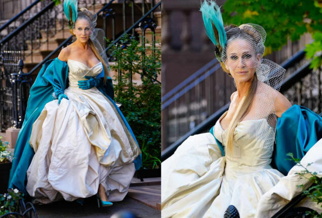 Sarah Jessica Parker re-created bradshaw’s wedding look — with a twist!