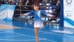 Nothing is impossible: One-legged girl glides effortlessly