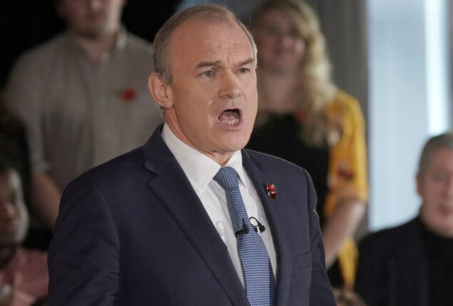 Tories betrays British people, says Ed Davey