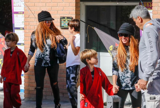 Shakira steps out as she takes her children to karate class
