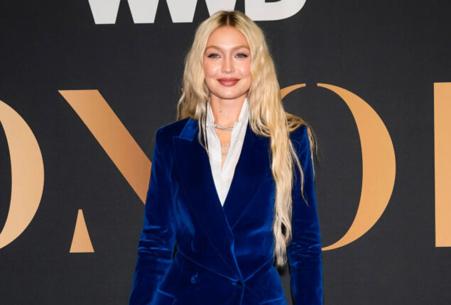 Gigi Hadid Goes Glam Grunge at the CFDA Awards With Nose Ring and Grey Lipstick