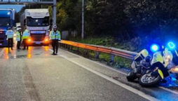Airbags saves motorcycling officer wounded on M25