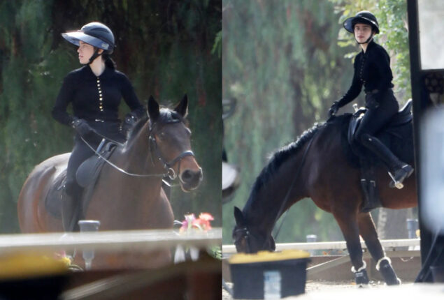 Billie Eilish rides a horse after saying that it can help her cope with stress