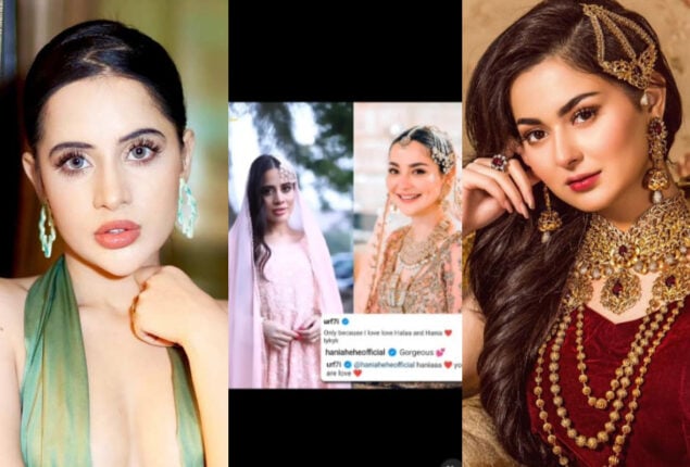Uorfi Javed copies Hania Aamir’s look from ‘Mere Humsafar’