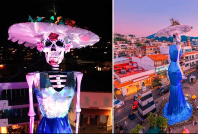 Mexican city Catrina statue