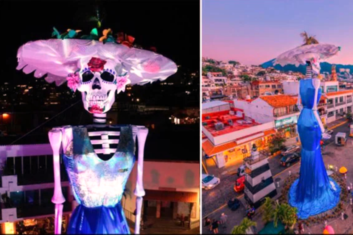 Mexican city Catrina statue
