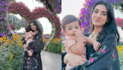 Beautiful clicks of Sarah Khan with her cute daughter Alyana Falak