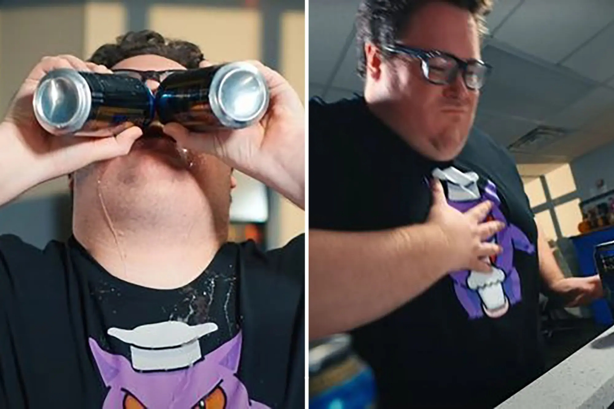 Man took 12 energy drinks