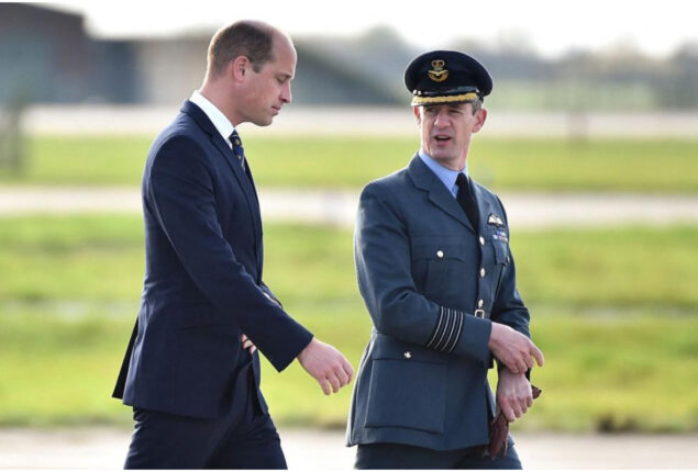Prince William visits RAF station to learn about flying technology