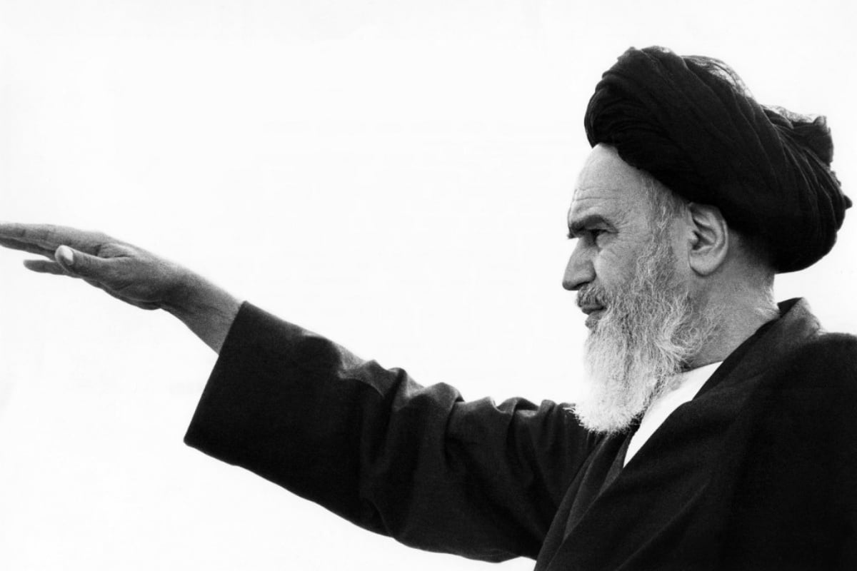 Ayatollah Khomeini's residence on fire