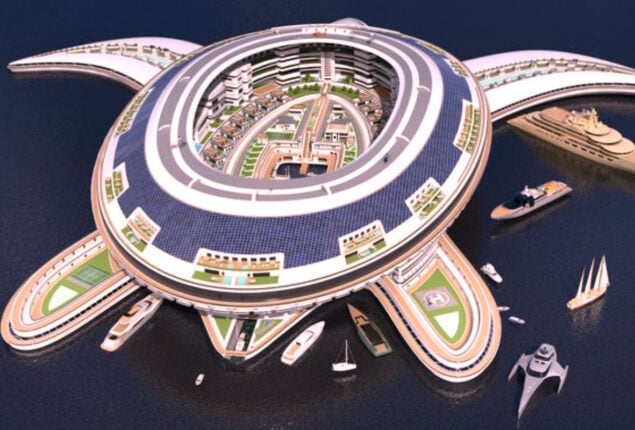 turtle-shaped floating city