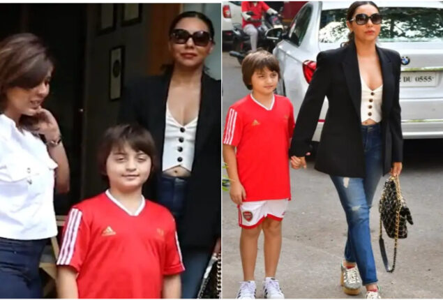 Gauri Khan take son AbRam Khan out to lunch