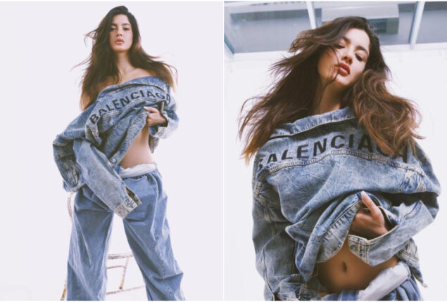 Shanaya Kapoor’s Balenciaga outfit denim-on-denim look 