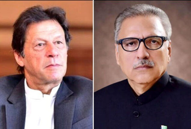 President Arif Alvi is likely to meet Imran Khan in Lahore today