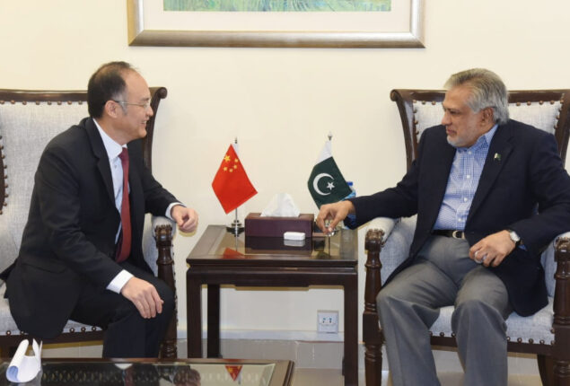 Finance Minister Ishaq Dar meets with Chinese Ambassador