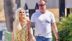 Tori spelling’s photo with the caption “Hot Wife Alert” is shared by Dean McDermott
