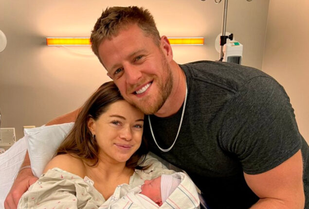 J.J. Watt celebrates the first thanksgiving as father
