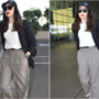 Karisma Kapoor looks stylish and semi-formal at the Airport