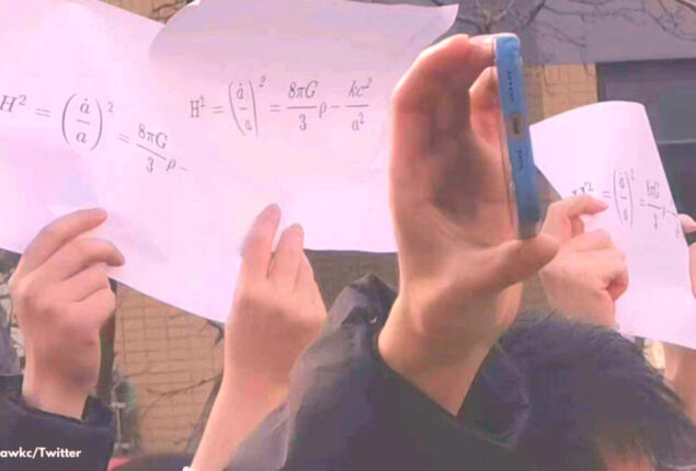 Watch viral: Using math, Chinese students protest Covid limitations