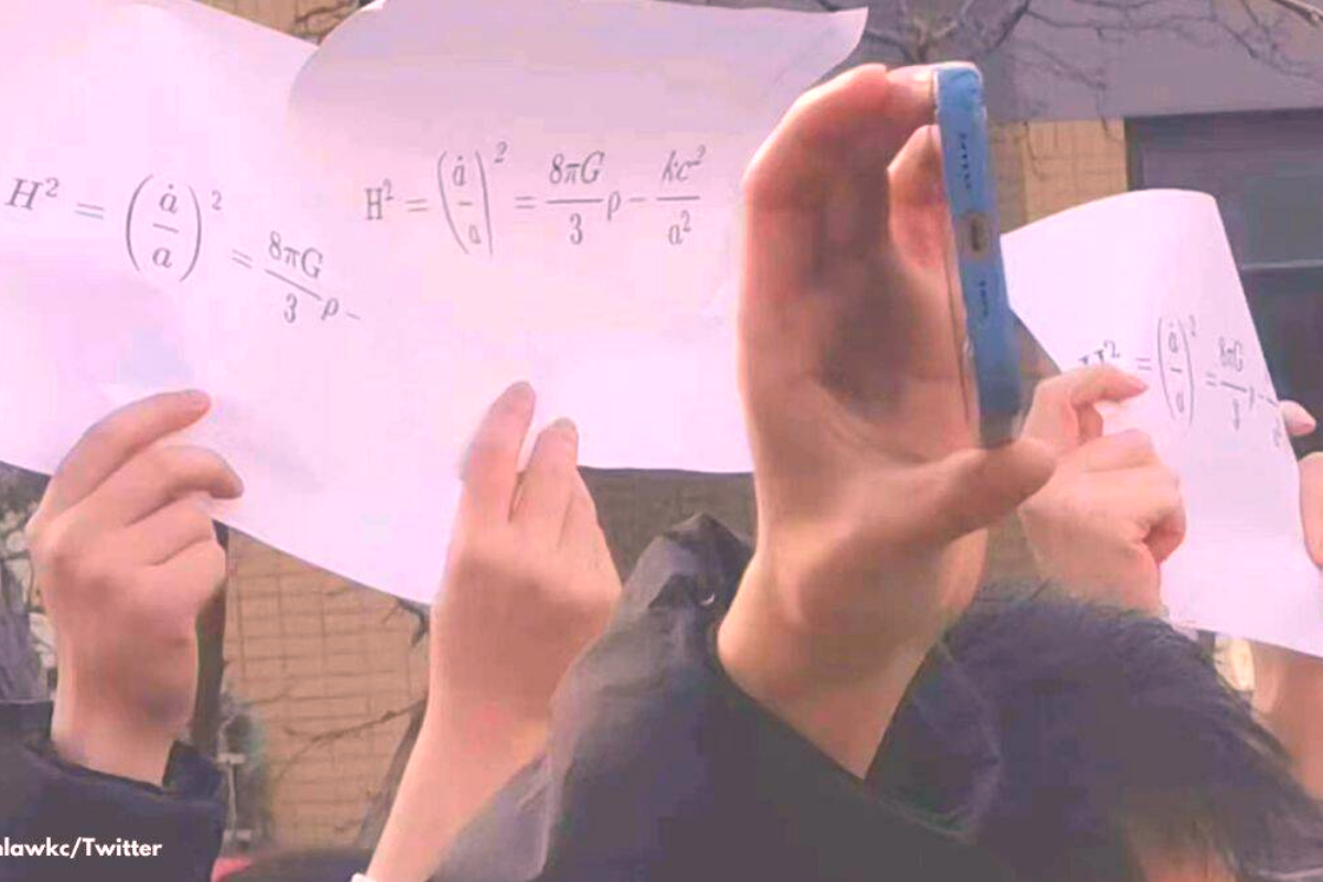 Chinese students protest