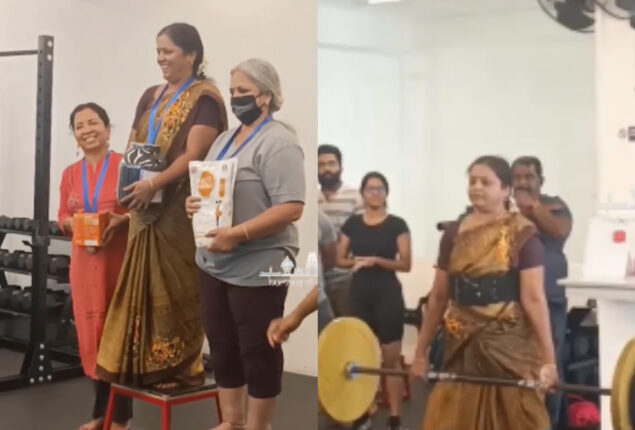 Healthy habits: 56-Year-Old Woman Workouts in Saree