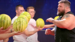 Spanish athlete breaks World Record by slapping watermelons