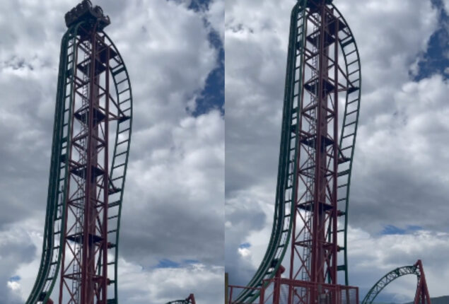 Viral video shows 110-foot-drop rollercoaster on US mountain