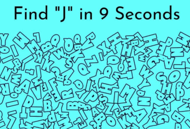 Seek and Find: In 9 seconds, can you find the letter “J”?