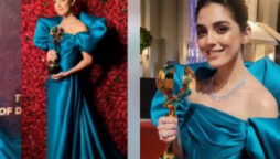Maya Ali receives “Pakistani Actress of The Year” award at DIAFA